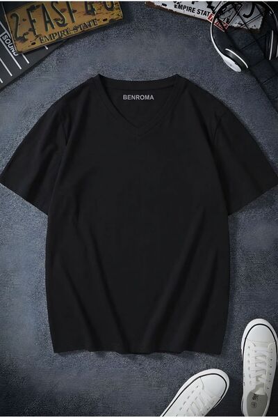 E-ROMA V-Neck Oversized T-Shirt 3Vq2