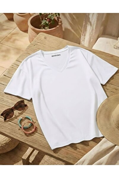 DM DOLCE MORE Μπλουζάκι με λαιμόκοψη V σε μεγάλο μέγεθος 3VQ3