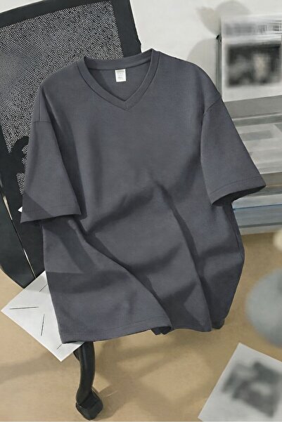 DM DOLCE MORE V-Neck Oversized T-Shirt 3Vq6