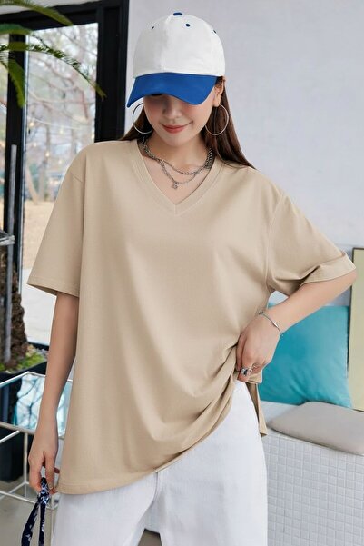 BENROMA Μπλουζάκι με λαιμόκοψη V σε μεγάλο μέγεθος 2VQ2