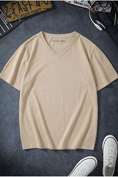 E-ROMA V-Neck Oversized T-Shirt 3Vq2