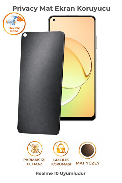 Realme 10 Compatible Privacy Matte Screen Protector Privacy Protected Fingerprint Proof