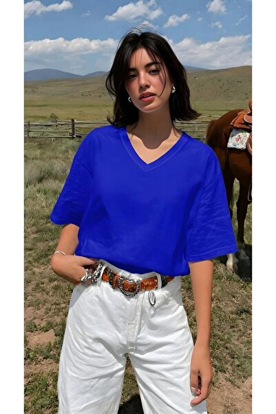 DM DOLCE MORE Μπλουζάκι με λαιμόκοψη V σε μεγάλο μέγεθος 2VQ1