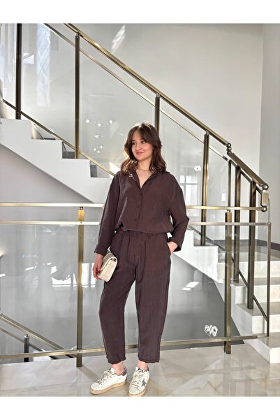 Sude Kızanlıklı Υπερμεγέθη πουκάμισα, παντελόνια σαλβάρια και σετ από τένσελ