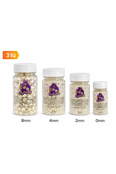 By Paster ByPaster Dekoratif Draje 4’lü Set (8- 4 - 2 - 0 mm) | Pasta, Cupcak...