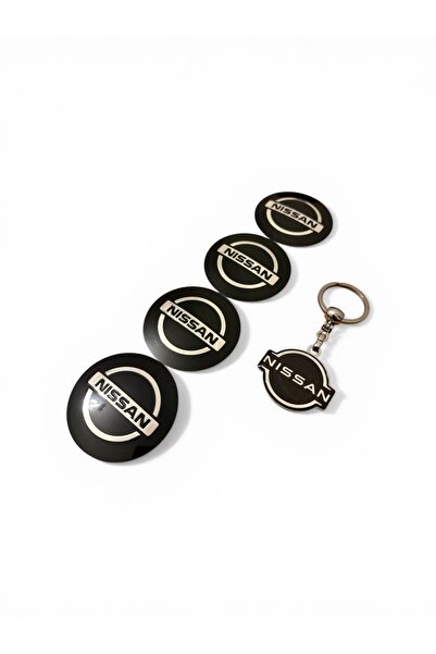 İKTUNING NİSSAN YENİ NESİL LOGO 56 MM ALÜMİNYUM 4 ADET JANT GÖBEK LOGO VE ÇİF...