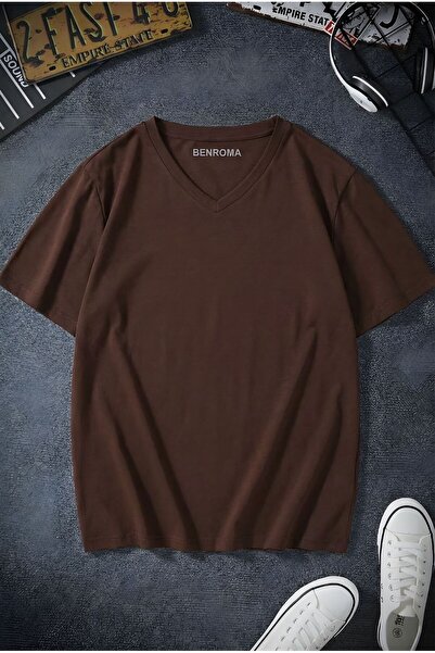 E-ROMA V-Neck Oversized T-Shirt 3Vq2
