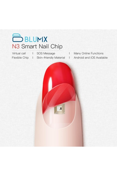 Other شريحة NFC بلوميكس N3 مرنة مخفية للأظافر متوافقة مع Android وiOS متعددة ...
