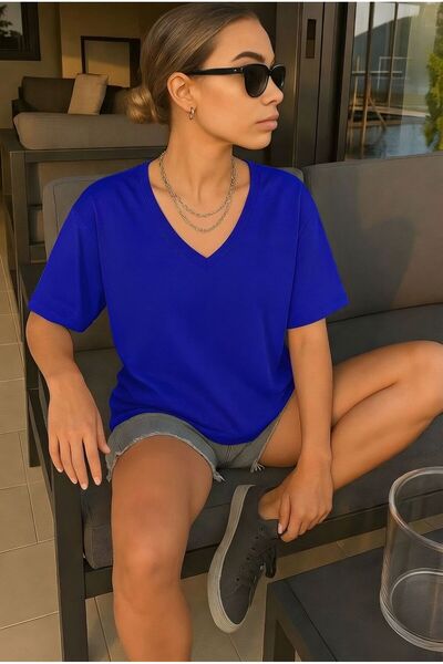 BENROMA Μπλουζάκι με λαιμόκοψη V σε μεγάλο μέγεθος 2VQ3