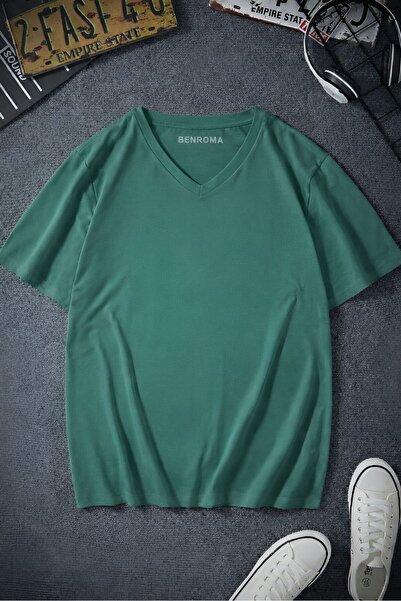 E-ROMA V-Neck Oversized T-Shirt 3Vq2