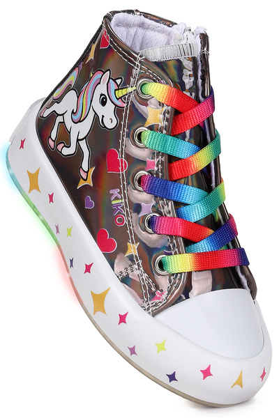 Kiko Kids Pames Unicorn Fermuarlı Işıklı Kız Çocuk Spor Ayakkabı