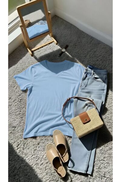 BENROMA V-Neck Oversized T-Shirt 3Vq5