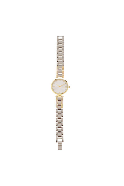 meli melo Elegant wristwatch with gold bracelet and shiny accents