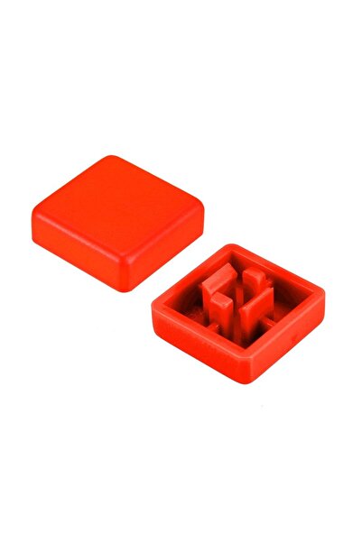 OEM Capac patrat rosu 10mm pentru buton 12x12mm