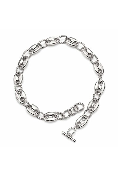 neslyaccessories قلادة سلسلة بيضاوية ذهبية