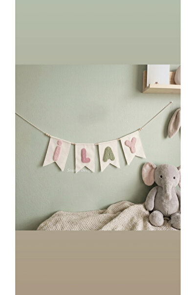 Sewille Design Hand Made Punch İşlemeli 4 Harfli Flama Banner Doğum Günü , Ye...