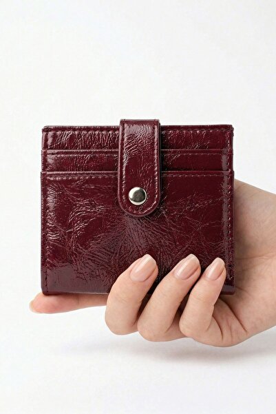 Rays Καρτοθήκη με κουμπωτό κλείσιμο σε μπορντό χρώμα 104