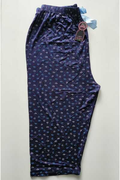 Lady Queen Παντελόνι πιτζάμας από λύκρα και βισκόζη σε μεγάλο μέγεθος 6021