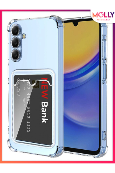 Molly SAMSUNG GALAXY A16 İçin Şeffaf Kart Cepli Silikon Kılıf