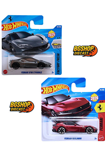 HOT WHEELS Ferrari SF90 Stradale (Gri) - FERRARI 12Cilindri (Koleksiyonluk Na...