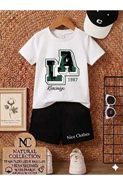 Nice Clothes ΚΑΛΟΚΑΙΡΙΝΟ ΠΑΙΔΙΚΟ ΣΕΤ ΜΠΛΟΥΖΑΚΙ-ΣΟΡΤΣ ΟΥΝΙΣΕΞ (ΕΚΤΥΠΩΣΗ KES CH...