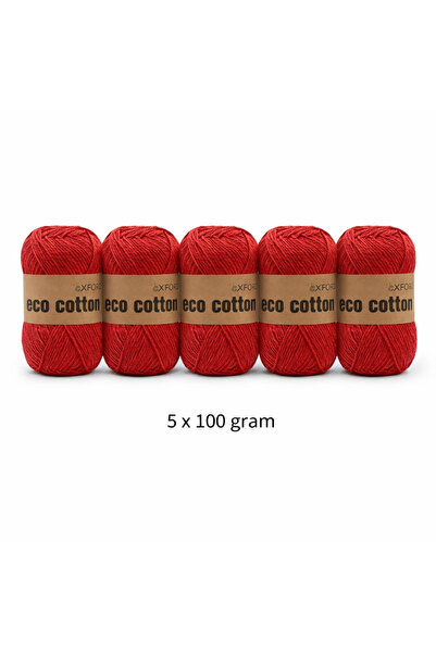 Oxford İplik 5'li Paket Eco Cotton - 100 gram 200 metre %100 Rejenere Pamuk Ö...