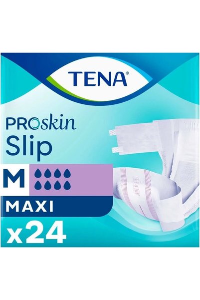 TENA Proskin Slip Maxi Adult Diaper with Waist Band m - Medium - Medium 48 Pieces