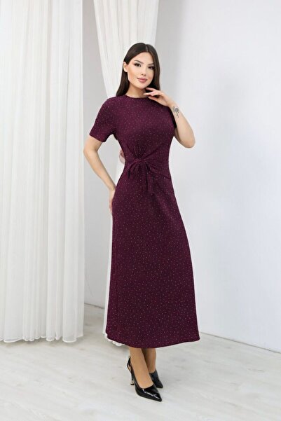 YONEZ MODA Φόρεμα μίντι από ύφασμα Modal με περίτεχνη κεντητή λεπτομέρεια – Κ...