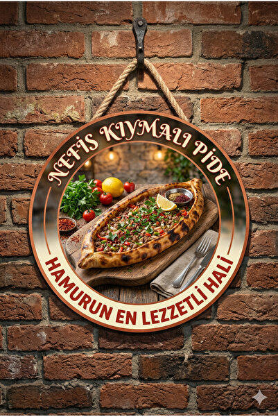 Mayeka Kıymalı Pide Temalı Pideciler Kebapçılar Restoranlar İçin Ahşap Duvar ...