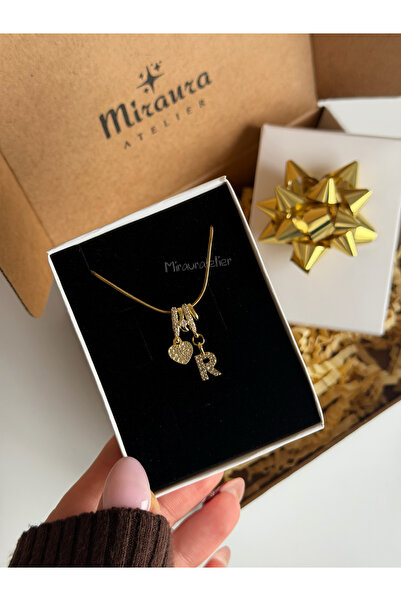 Miraura Atelier Kalp Charm Harf Kolye