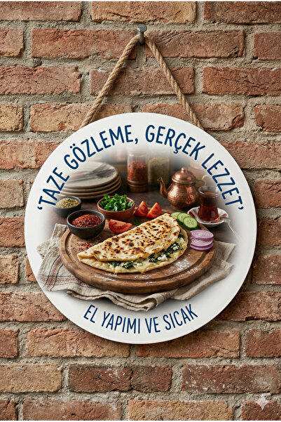 Mayeka Gözleme Temalı Börekçiler Kahvaltıcılar Cafeler İçin Ahşap Duvar Kapı ...