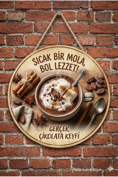 Mayeka Dekorativna slika na drvenim zidovima i vratima sa temom tople čokolad...
