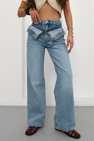 DENİKK TREND PREMIUM ΨΗΛΟΜΕΣΩΤΟ ΤΖΙΝ ΠΑΝΤΕΛΟΝΙ ΠΑΛΑΖΟ ΜΕ ΦΑΡΔΙΑ ΜΠΑΤΣΟΥΛΑ - Π...