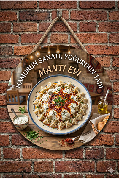 Mayeka Dekorativna slika na drvenim zidnim vratima sa temom raviole za pizzer...
