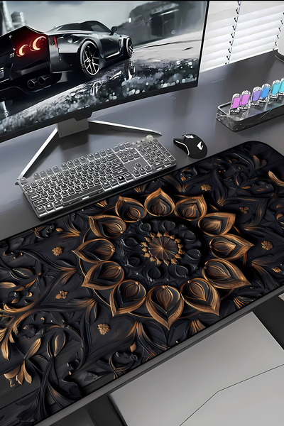 Charmbi Kuro No Lotus Mouse Pad – 30x70 Μεγάλο Gaming Mousepad, Αντιολισθητικ...