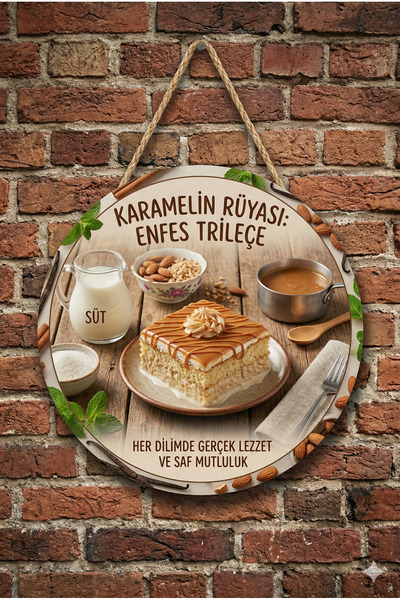 Mayeka Drevena zidna vrata sa temom trileche, dekorativna slika za slastičarn...