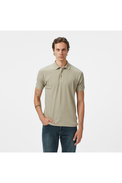 Nautica Erkek Bej Regular Fit Polo Yaka T-Shirt
