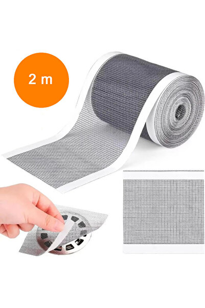 ceyzi 2 Metre 12 cm Çok Amaçlı Gider Süzgeci Bant Fileli Gider Koruma Saç Top...