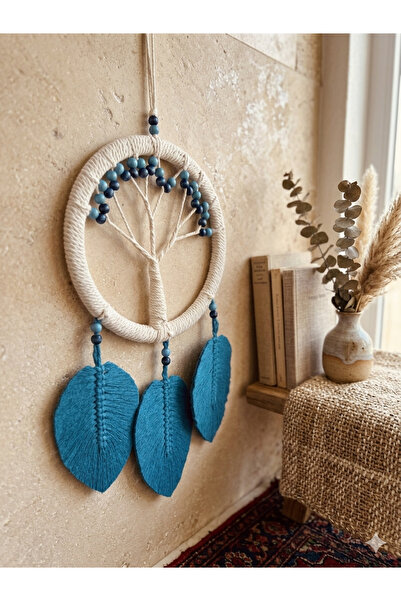 Ahşap Evi Rüya Kapanı Hayat Ağacı Dream Catcher- Bohem Duvar süsü