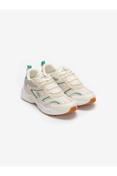 Calvin Klein Retro Tennis Erkek Spor Ayakkabı YM0YM00589 Bej Sneaker