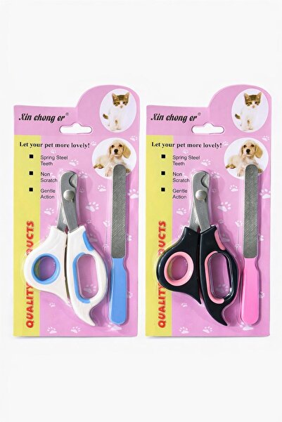 HAYHAYPETSHOP Kedi Köpek Tırnak Makası Seti Törpülü Profesyonel Tırnak Kesici...