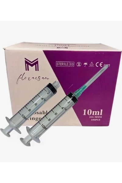 ORKAMED Enjektör 10 ML Luer-Lock Şırınga 100 Adet / Kutu
