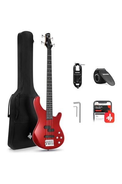 Donner DPJ-100 PJ-Style Bas Gitar (Kırmızı)