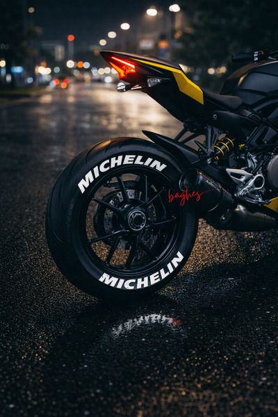 Baghes Motosiklet Ve Otomobil Araç 3d Oto Lastik Yazısı Sticker Arma Seti – 4...