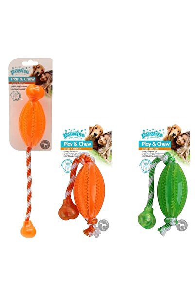 Pawise Chew toy rope rugby ball 40 cm
