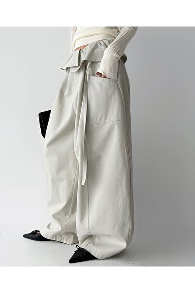 ALUXERA Studio Store Κομψά ψηλόμεσα παντελόνια με φαρδιά μπατζάκια