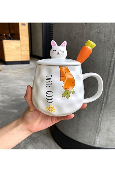 Mihristore كوب سيراميك بغطاء بتصميم الجزر، كوب جزر لطيف