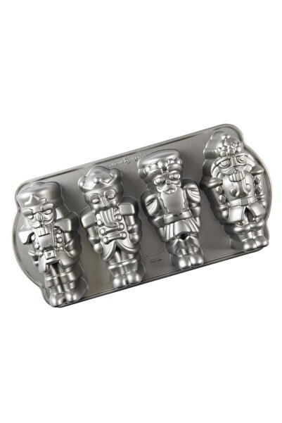 nordicware Nordic Ware Pişirme Kalıbı Nutcracker Cakelet Pan Alüminyum Gri, 3...