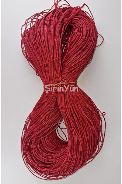 Şirin Yün Çile Kağıt İplik Koyu Kırmızı 240 - 250 Gram