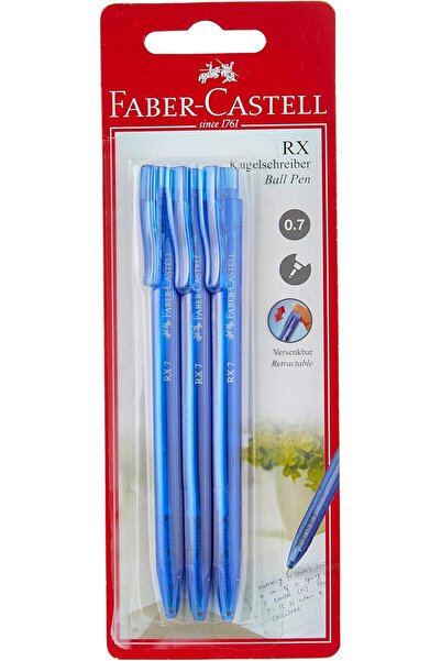 Generic Faber-Castell RX Ballpoint Pen 0.7mm, Blue, Pack of 3